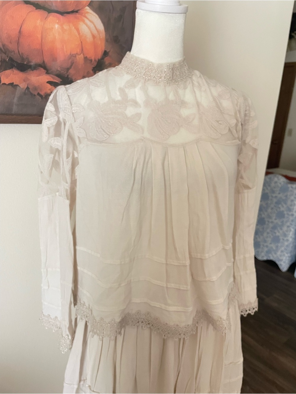 Free People Sunset Midi Set Two Piece Blouse Top & Skirt - Picture 5 of 7